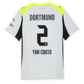 Borussia Dortmund Yan Couto #2 Borta Kläder 2025-26 Kortärmad